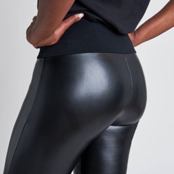 ASSETS by SPANX Women's All Over Faux Leather Leggings - Picture 2 of 7